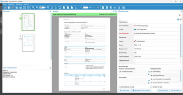 Der weiterentwickelte Vorlagen-Designer liest sämtliche XML-Daten aus XRechnungen und ZUGFeRD-Rechnungen aus und überträgt sie in die entsprechenden Felder in ecoDMS